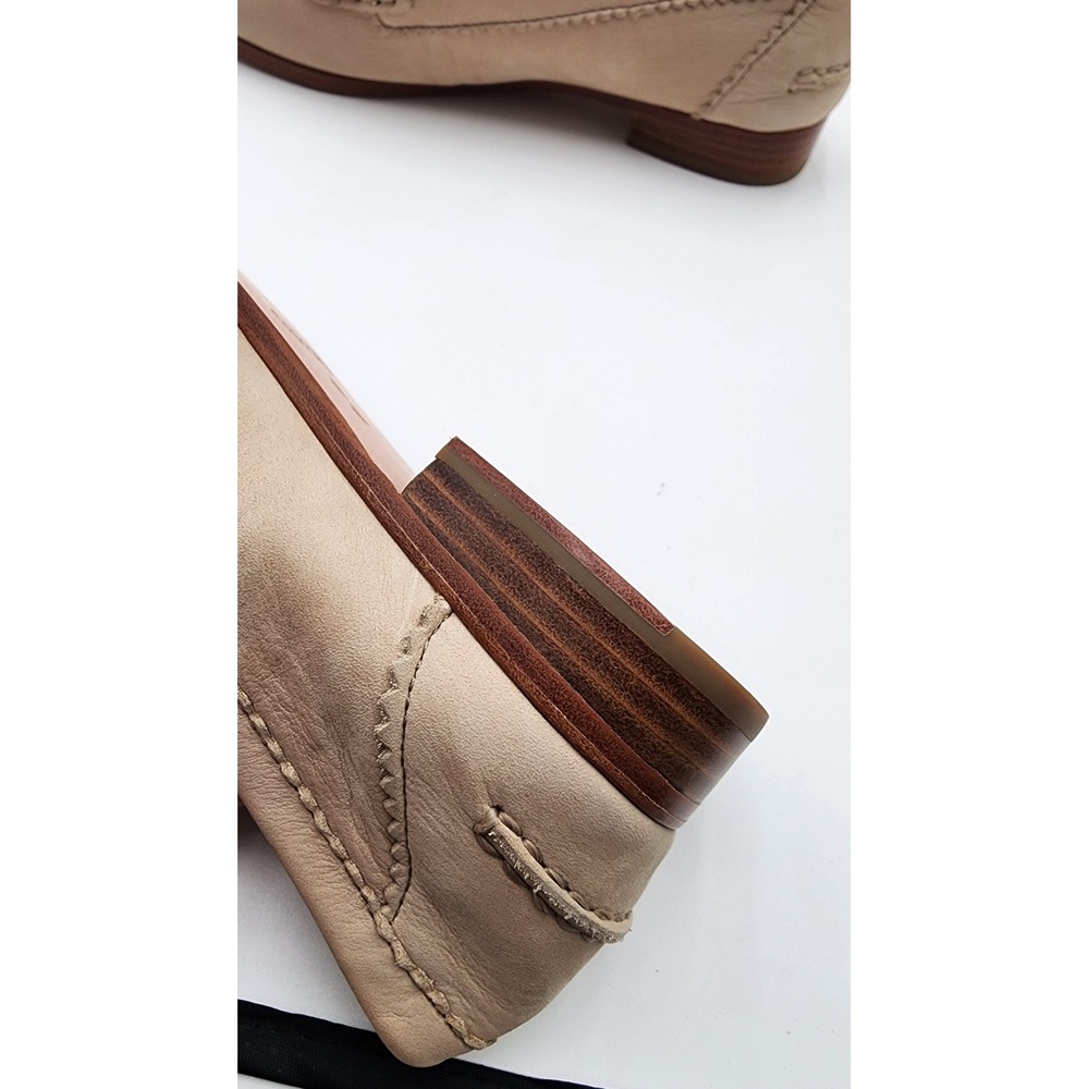 Coach Haydee Tassel Loafers Womens 9 B Beige Leather Whipstitch Slip On VGC - Picture 14 of 14